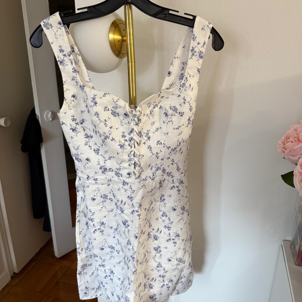 Reformation blue floral dress